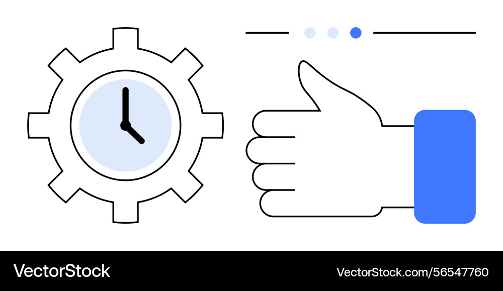 Time management and positive workflow concept Time management and positive workflow concept vector image