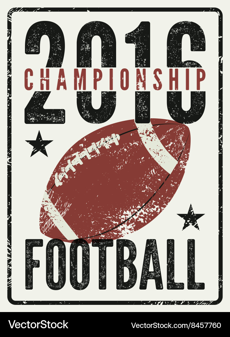 Vintage Football Poster Vector Image