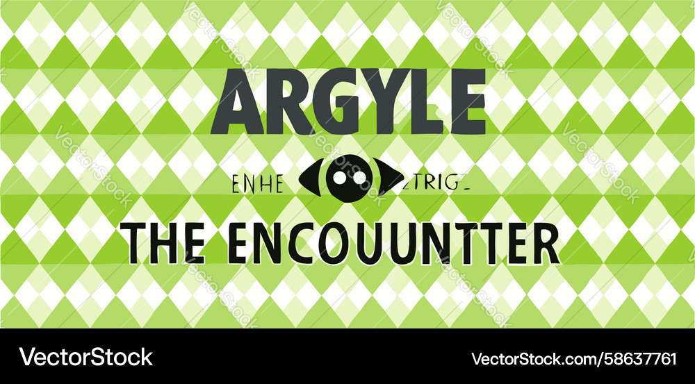 Argyle Encounter Pattern Banner Vector Image