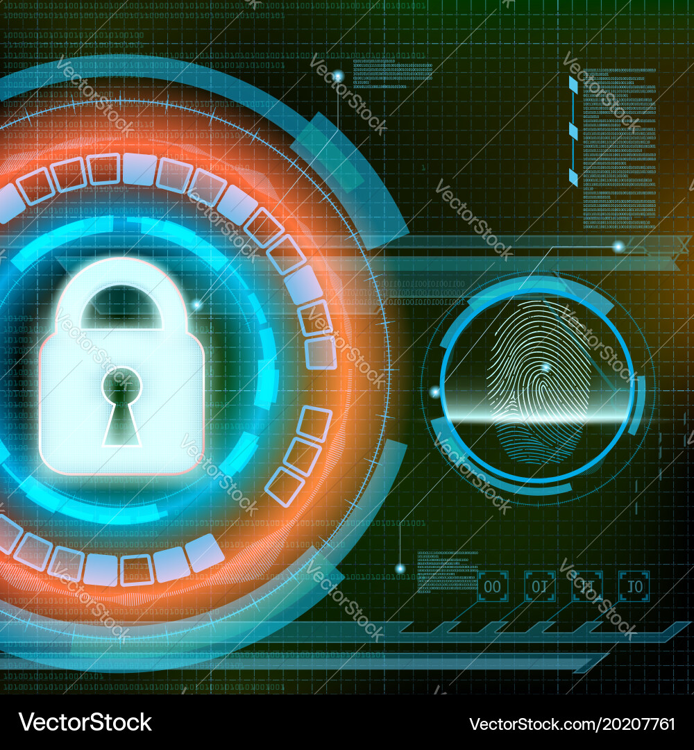 Futuristic Data Scan Interface vector image