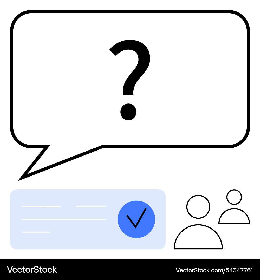Help and support concept with speech bubble check Vector Image