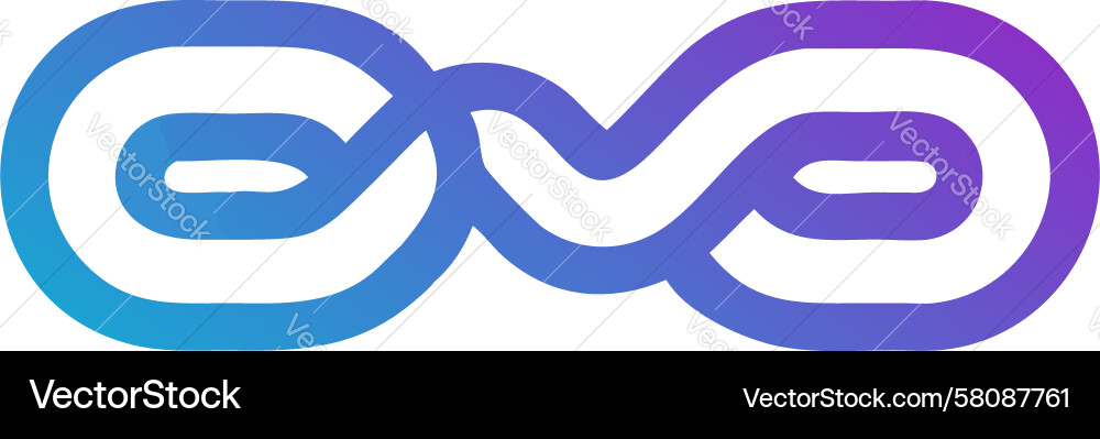 Interconnected Loop Chain Icon Vector Image