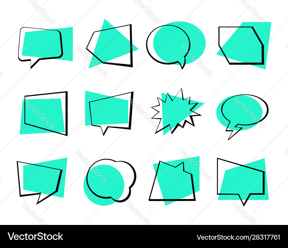 Speech bubbles collection - set elements Speech bubbles collection - set elements vector image