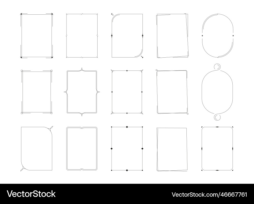 Trendy line frames luxury minimalist borders Trendy line frames luxury minimalist borders vector image