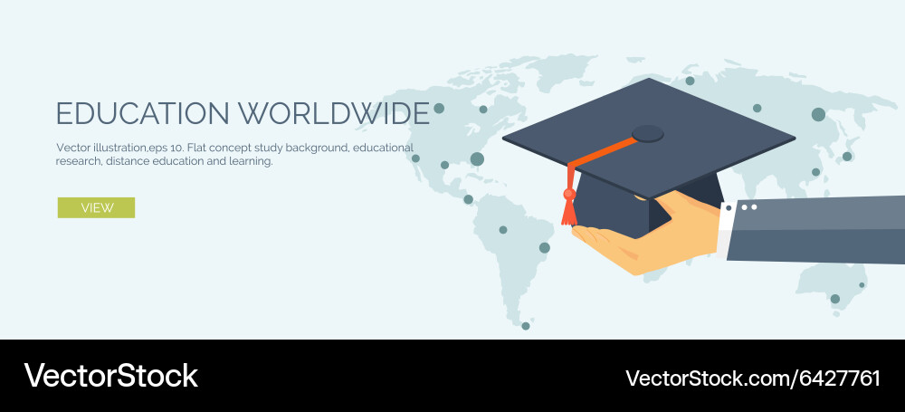 University flat header Vector Image