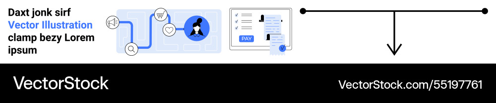 Workflow-Prozess mit Flowchart Benutzerprofilkarte vektorbild