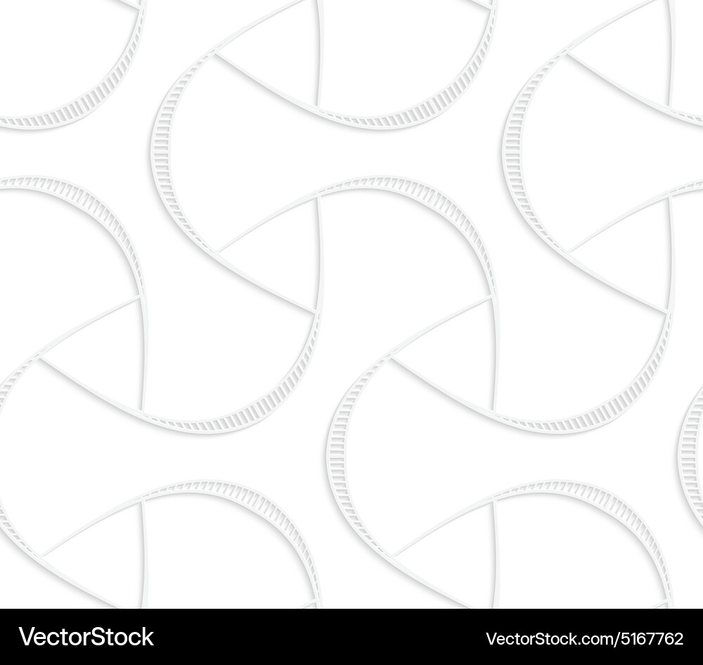 3d white triangular with striped offset Vector Image