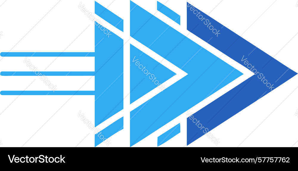 Dynamic stacked arrows icon design generative ai vector image