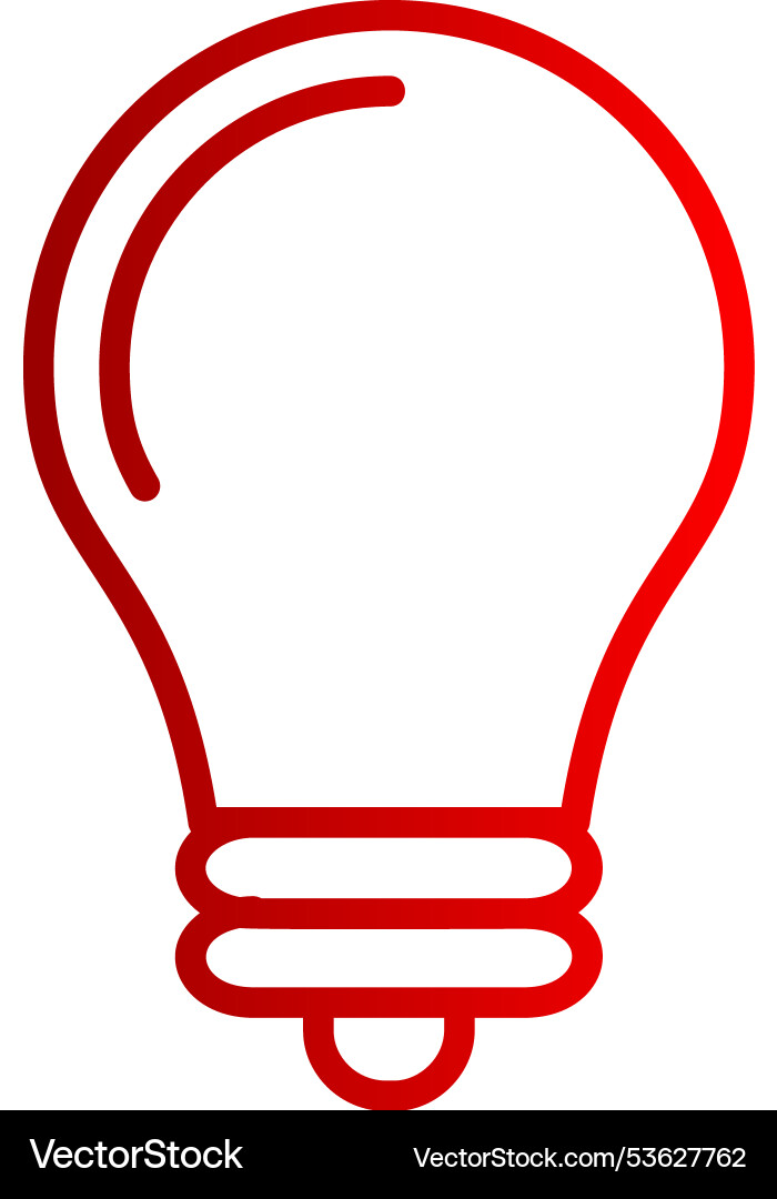 Lightbulb line gradient icon Vector Image