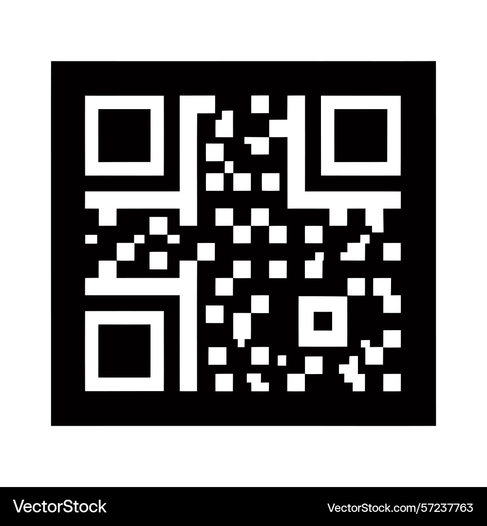 Abstract qr code pattern in high contrast black Abstract qr code pattern in high contrast black vector image