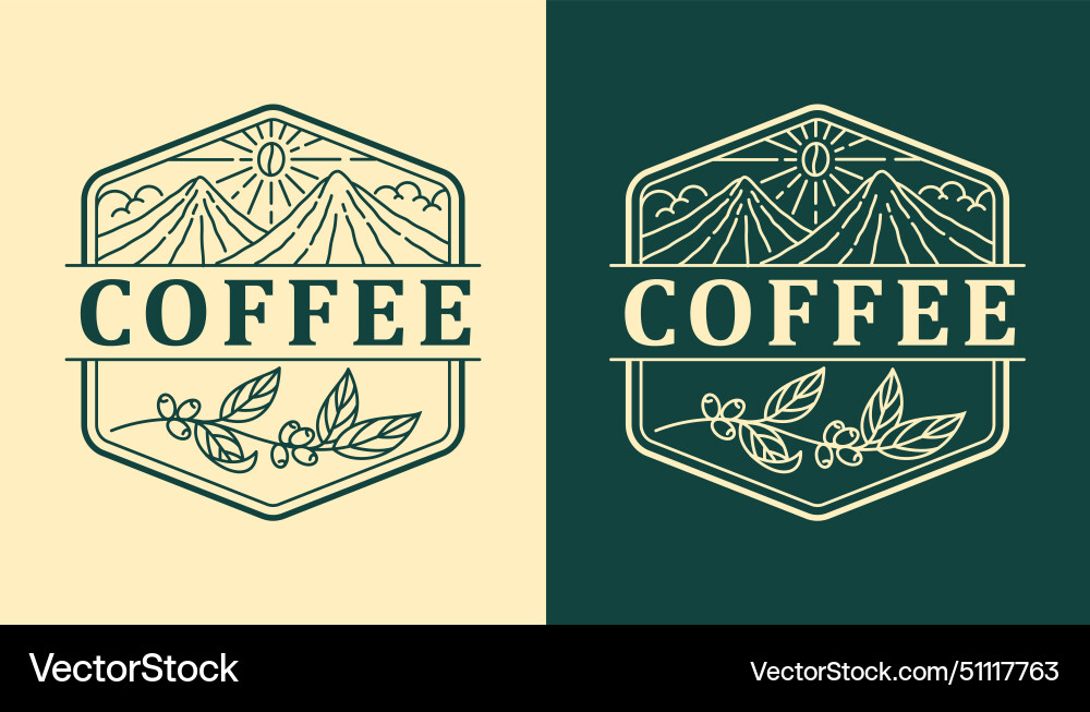 Nature coffee design template Royalty Free Vector Image