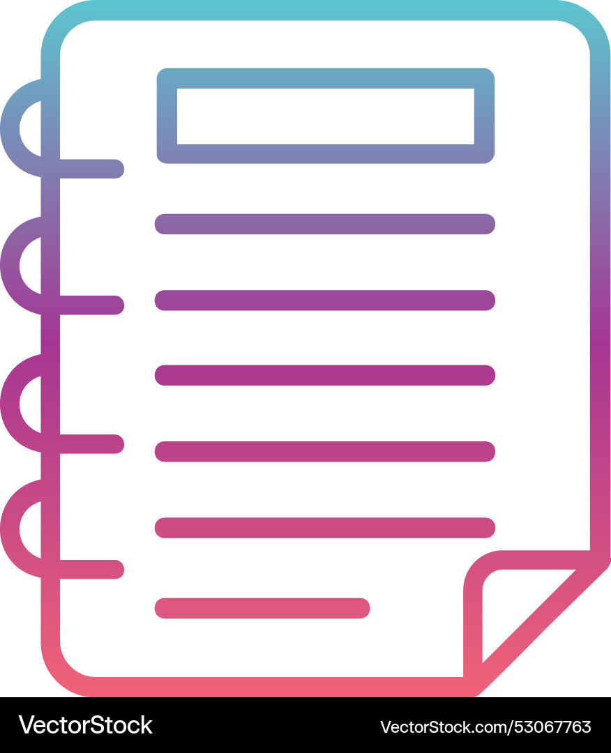 Note book line gradient design Vector Image