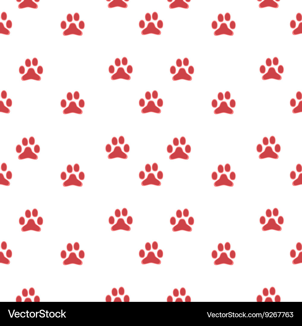 Paw background pattern Vector Image