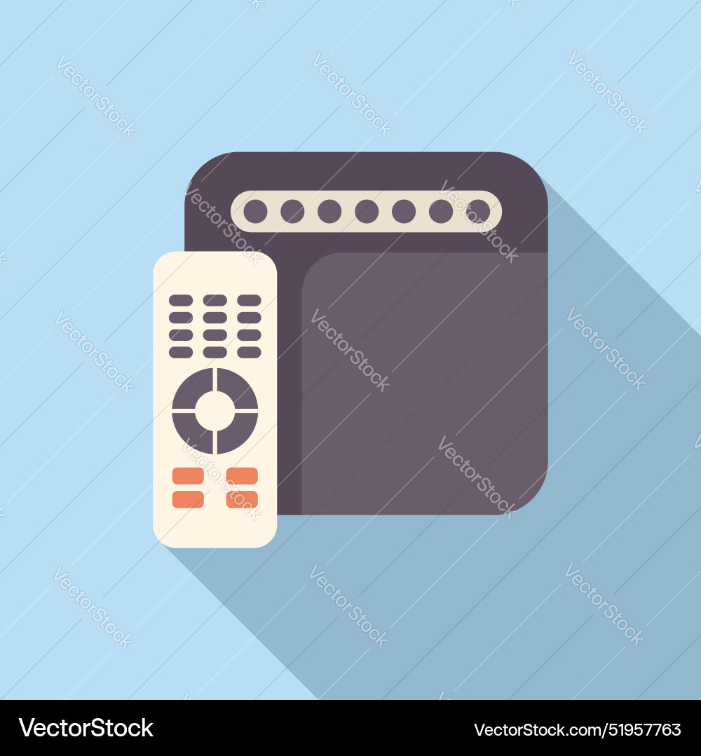 Remote control next to a device with buttons Remote control next to a device with buttons vector image