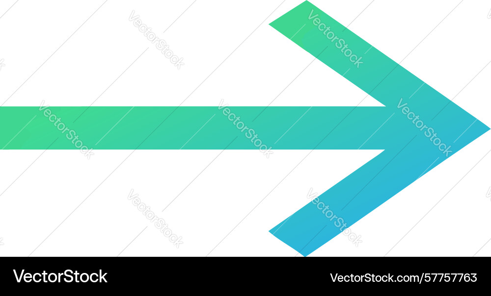 Simple gradient right arrow icon design vector image