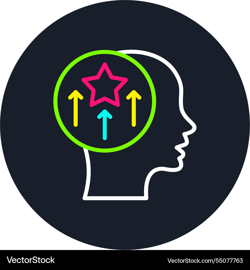 Skill development line multi color icon Vector Image