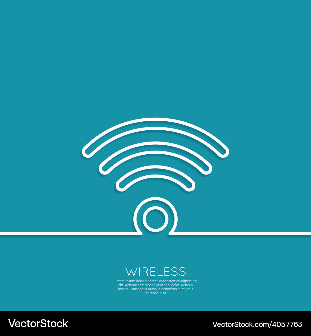 Wireless & Wifi Icon Set Vector Image