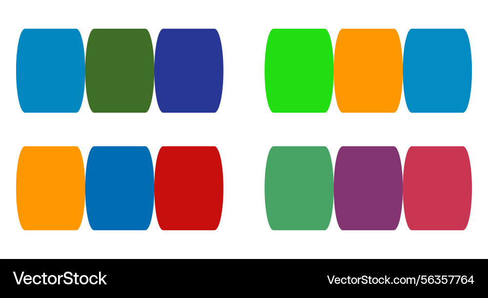 A set of colorful glossy square web buttons icons vector image