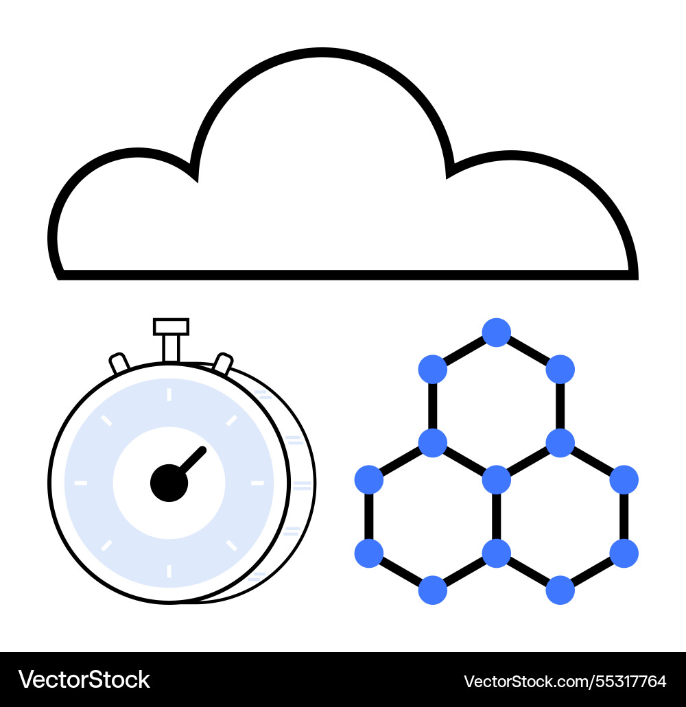 Cloud storage with network connectivity and time Cloud storage with network connectivity and time Vector Image