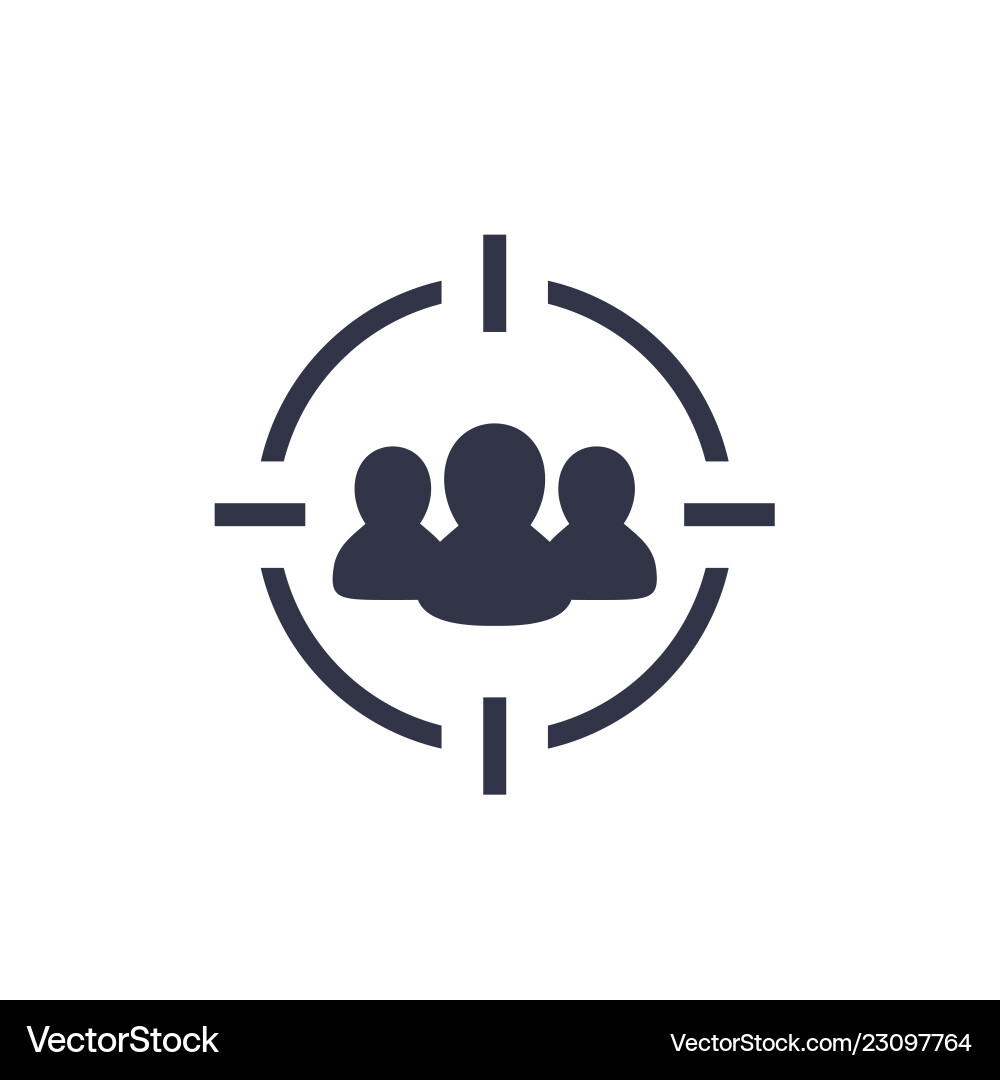 Focus group target audience icon Focus group target audience icon vector image