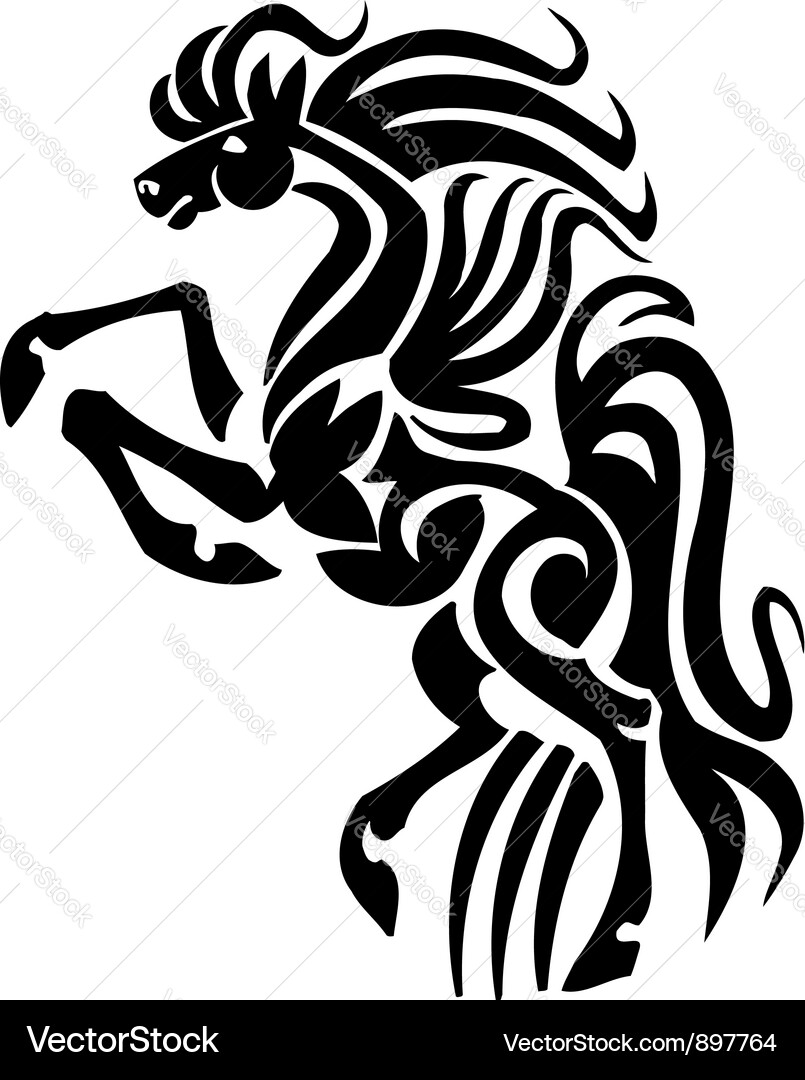 Horse in tribal style Vector Image