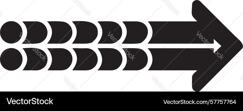 Segmented bold right arrow icon design generative vector image