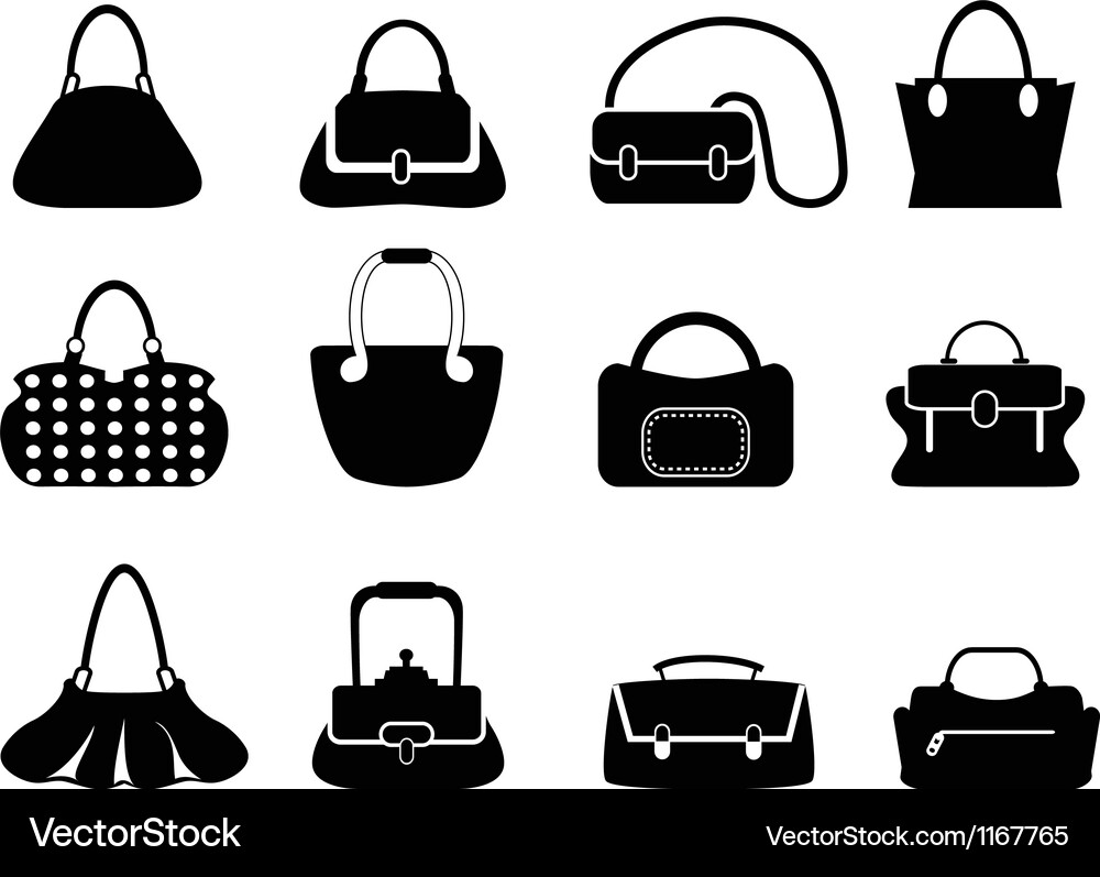 Bag Silhouettes Collection Vector Image