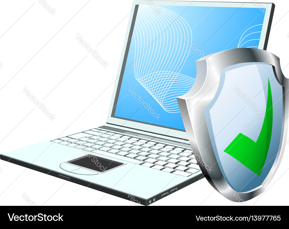 Computer security concept Computer security concept vector image