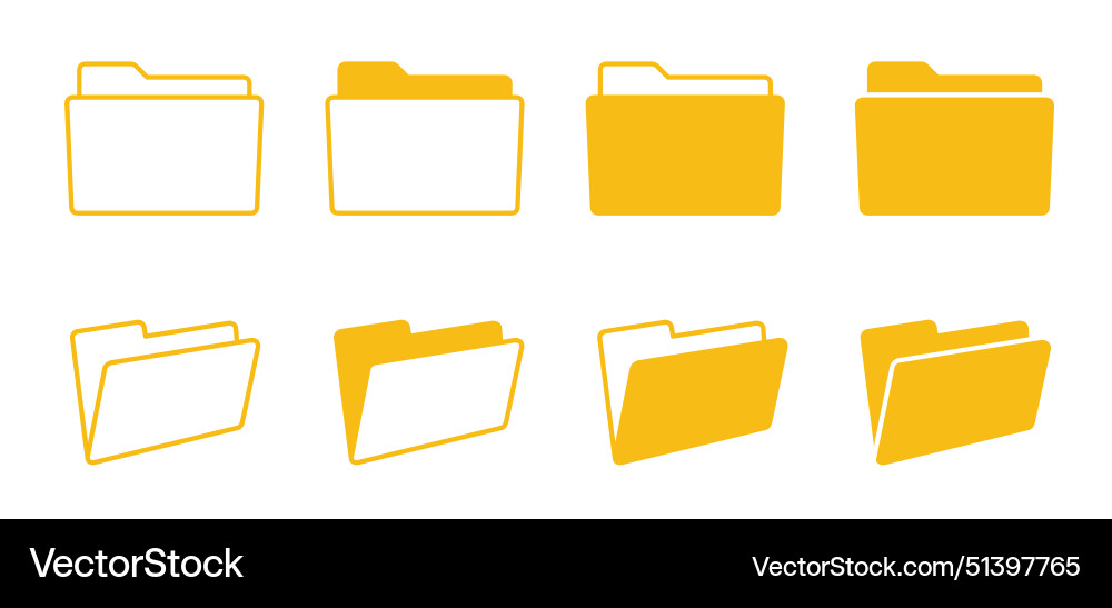 Computer yellow files directory line pattern Computer yellow files directory line pattern Vector Image