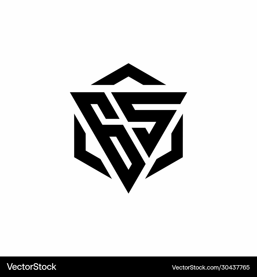 Gs Logo Monogramm mit Dreieck und Sechskant modern Gs Logo Monogramm mit Dreieck und Sechskant modern vektorbild