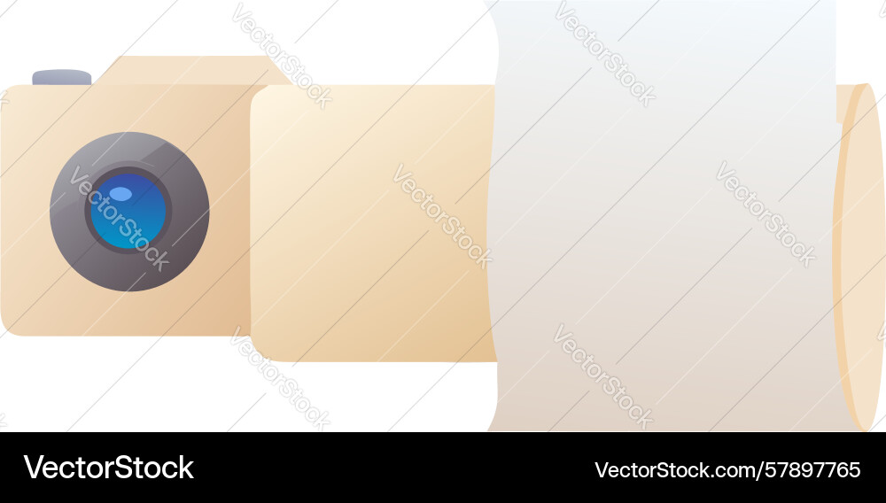 Instant print camera icon with ejecting photo Vector Image