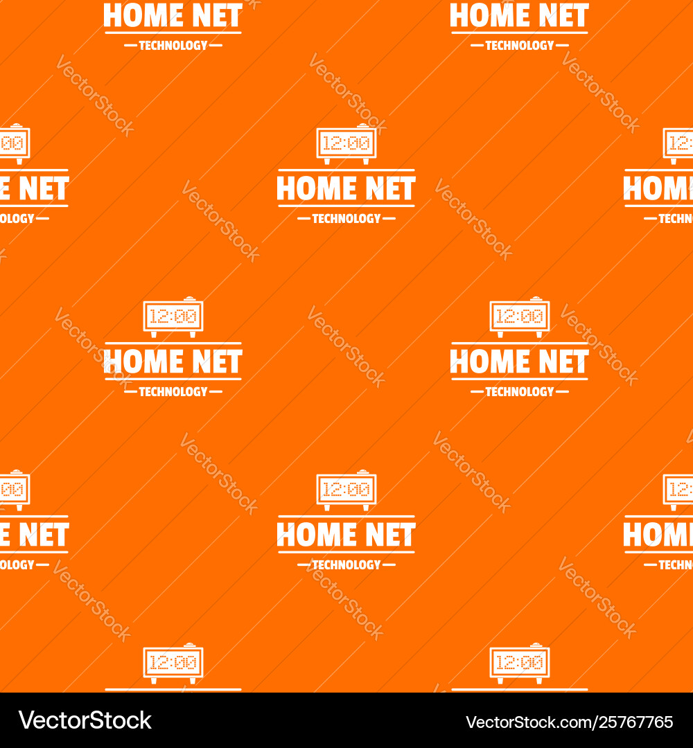Smart time pattern orange Smart time pattern orange vector image