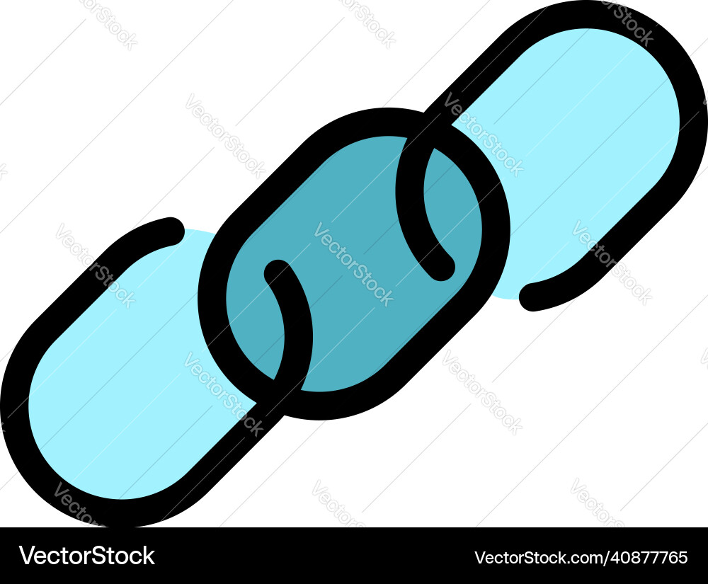 Url chain link icon color outline Url chain link icon color outline vector image
