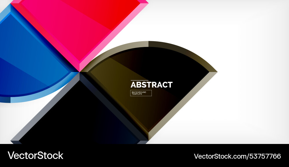 Abstract background - circles and round triangles Vector Image
