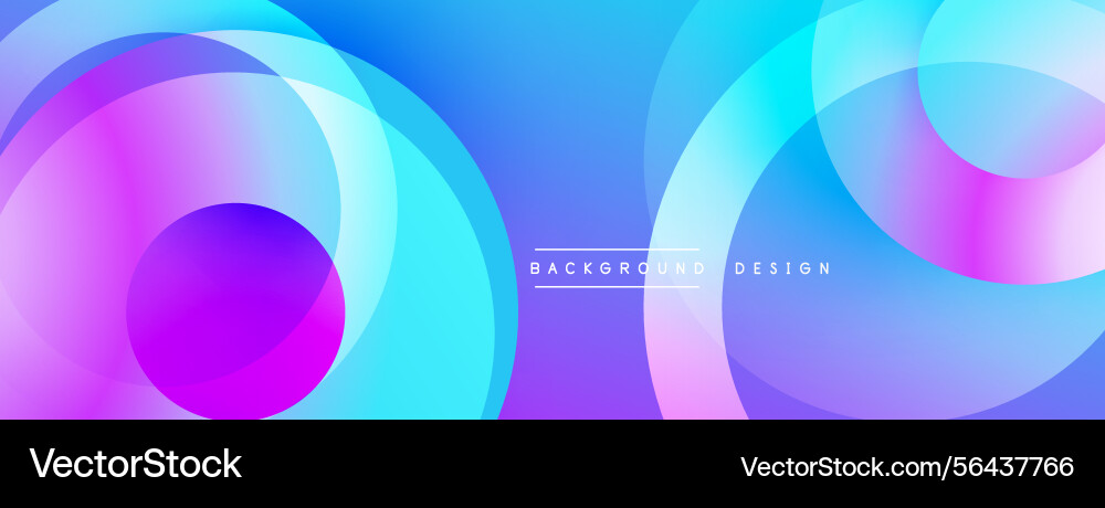Abstract background features overlapping circles Vector Image