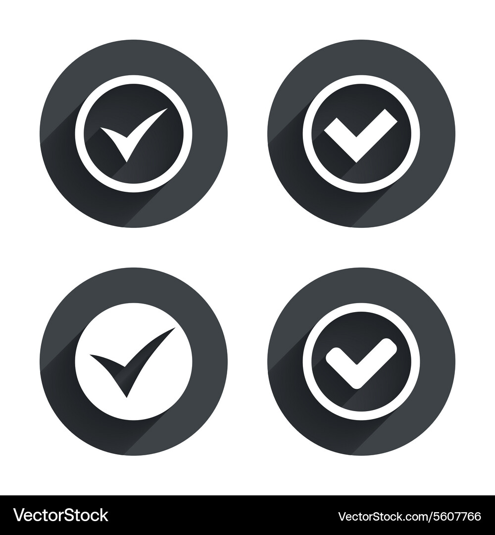 Check signs checkbox confirm icons Vector Image
