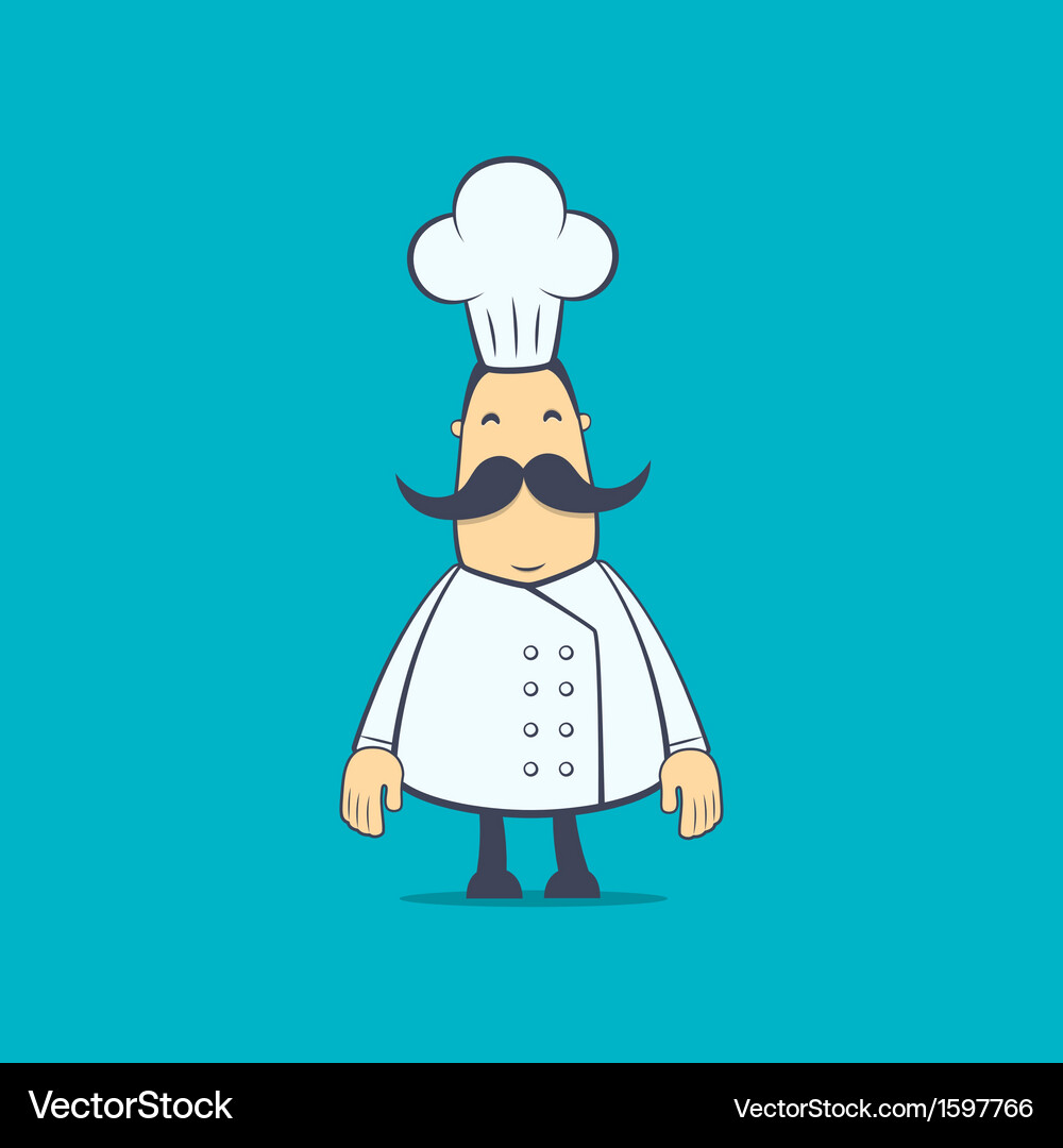 Chef in various poses Vector Image