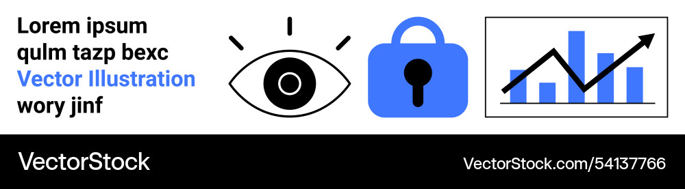 Data privacy security and analytics concept Data privacy security and analytics concept vector image