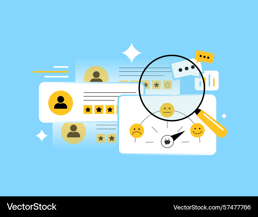 Emotion ai in customer service improves support Vector Image