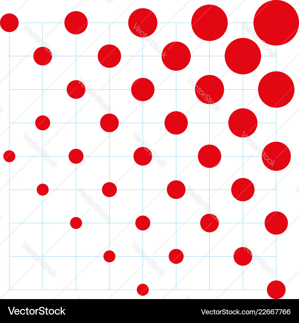 Gradient dots arrow with grid Gradient dots arrow with grid vector image