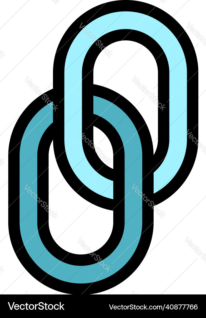 Link file icon color outline Link file icon color outline vector image