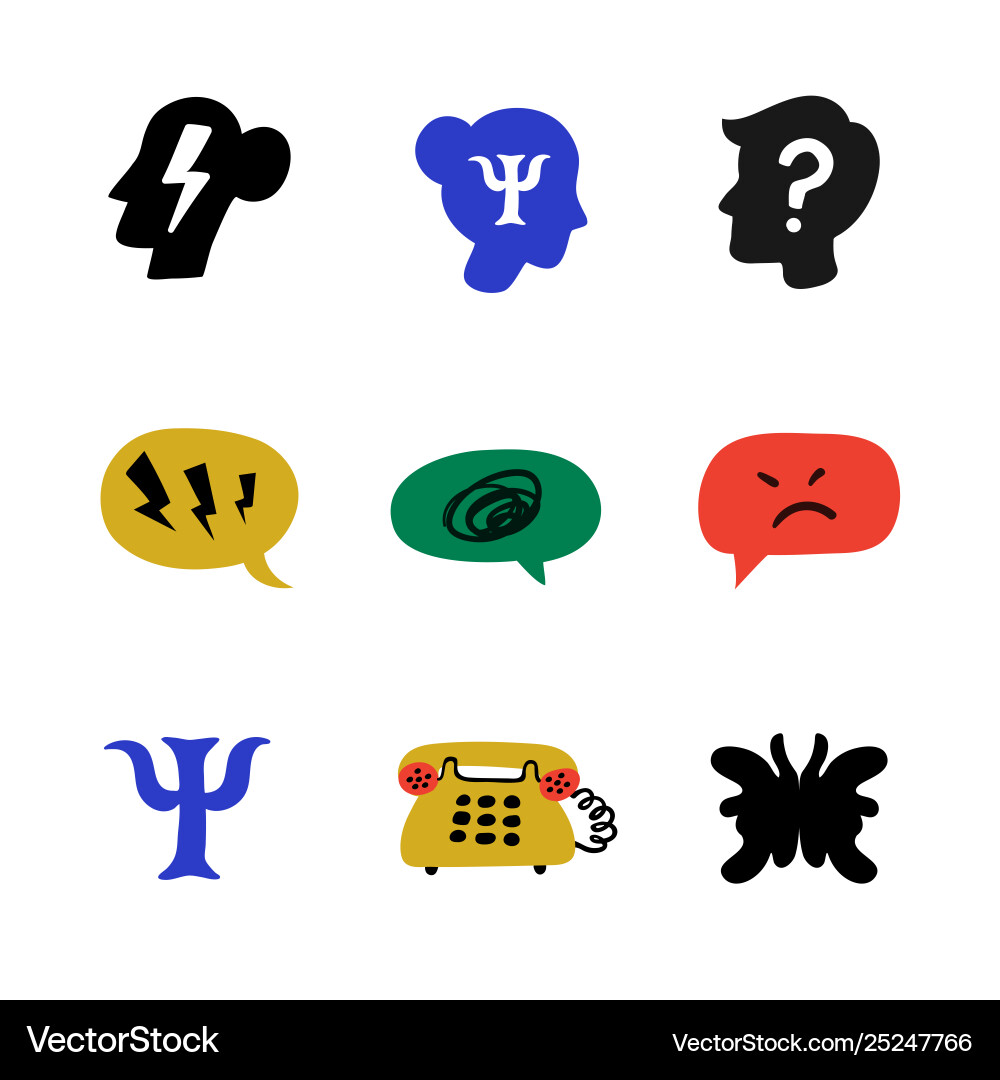 Psychologie psychologische Beratung Icons Psychologie psychologische Beratung Icons vektorbild
