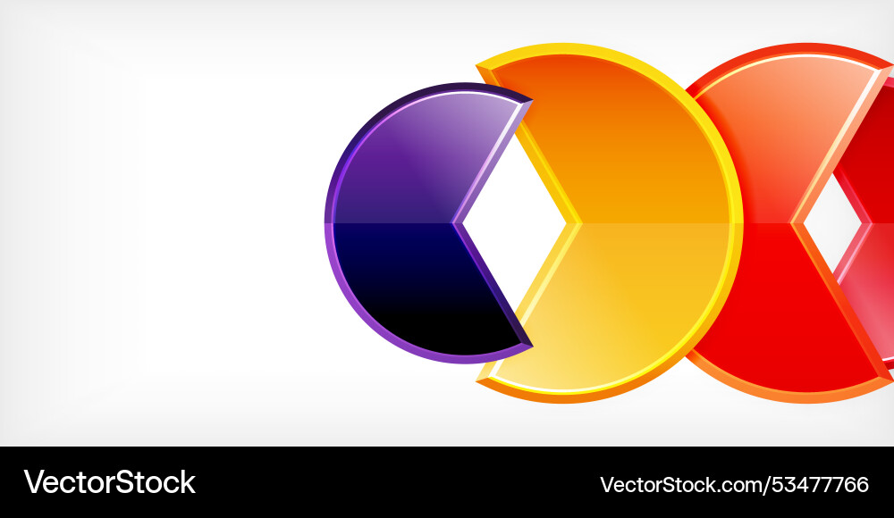 Trendy round shapes with triangular angle design Trendy round shapes with triangular angle design Vector Image