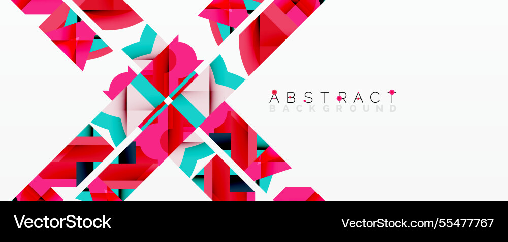 Abstract geometric composition with interlocking Vector Image