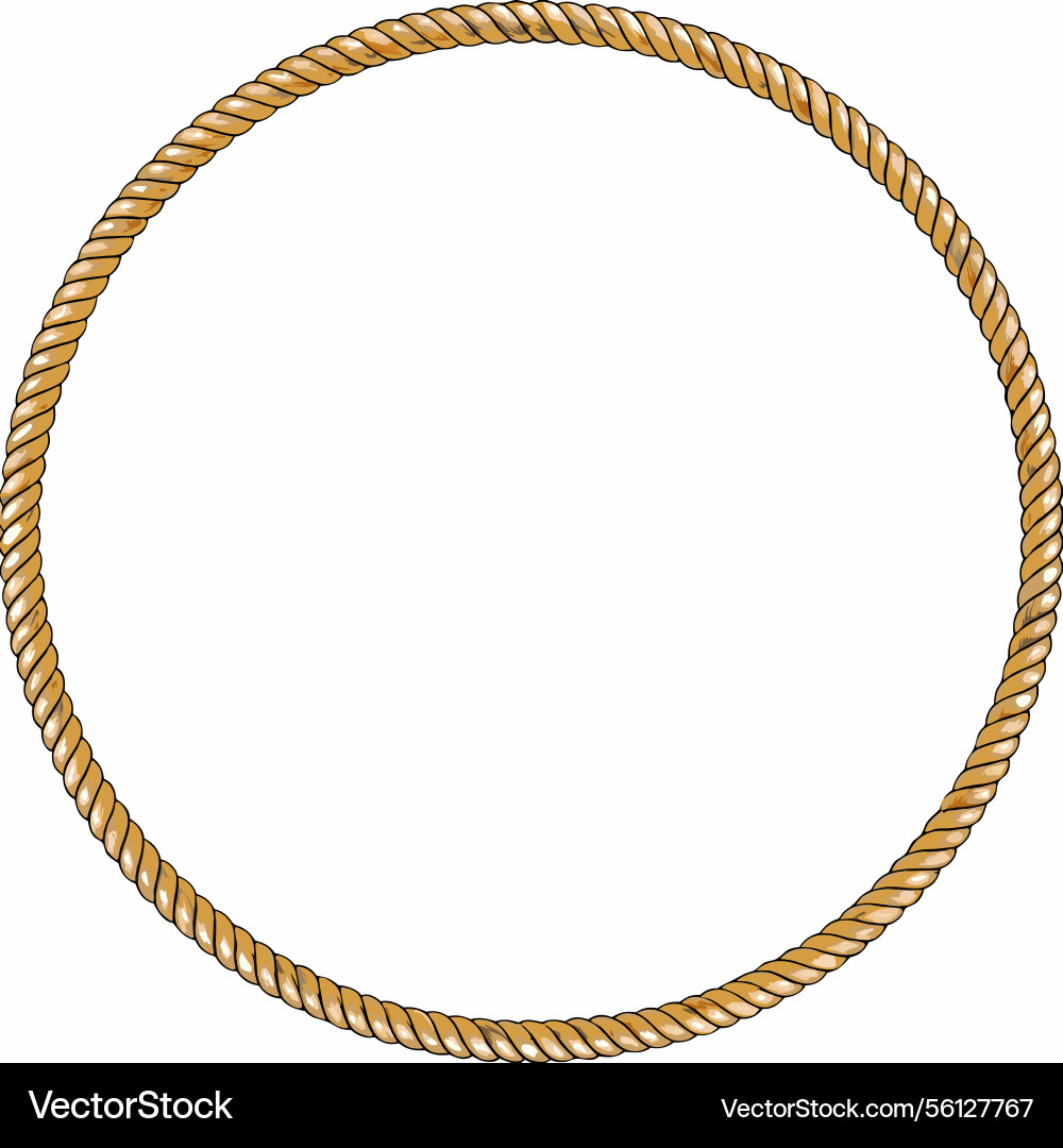 Circular Rope Border Element vector image
