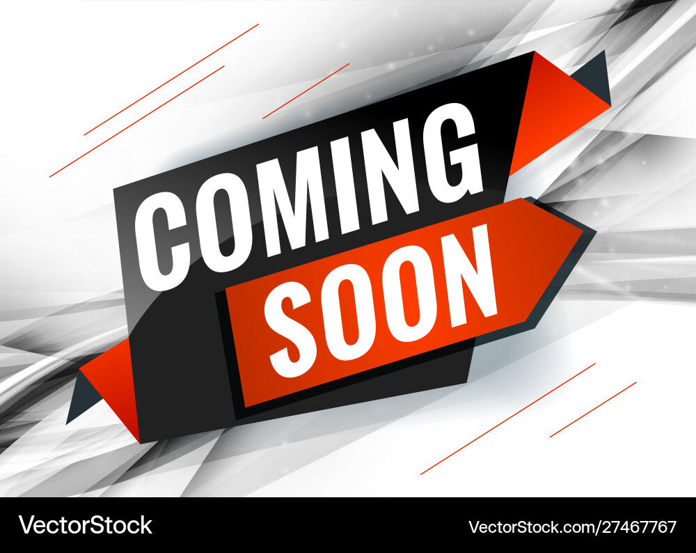 Coming soon discount promotional concept template Coming soon discount promotional concept template vector image