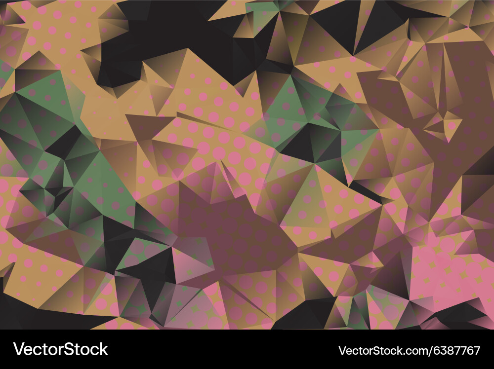 Low poly background with many dots vector image