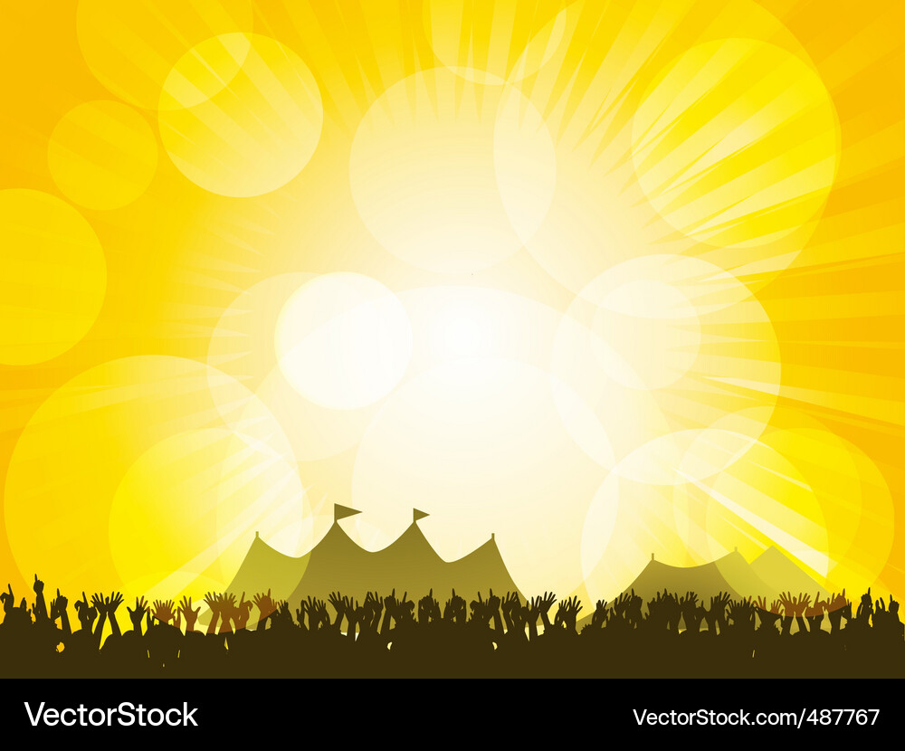 Summer Festival Lights Vector Image