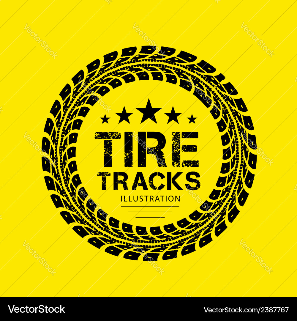 Tire Track Pattern vector image