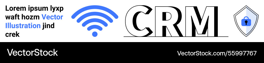 Wireless connectivity crm management and data Wireless connectivity crm management and data vector image